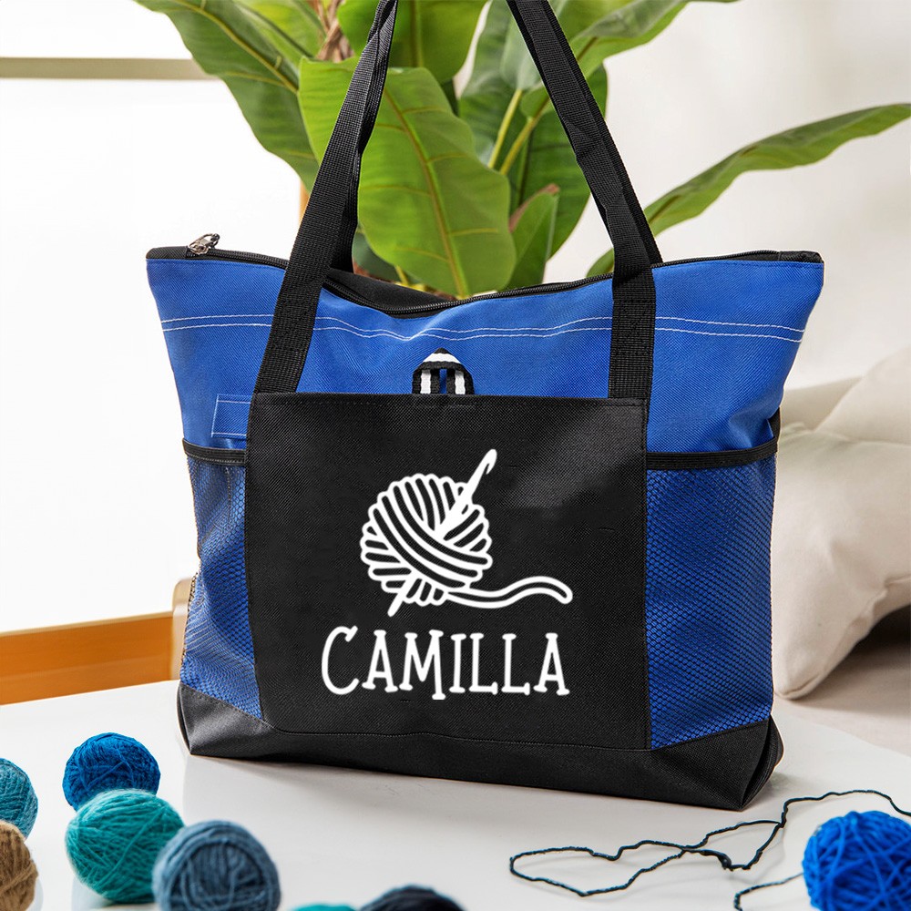 Personalised crochet bag sale