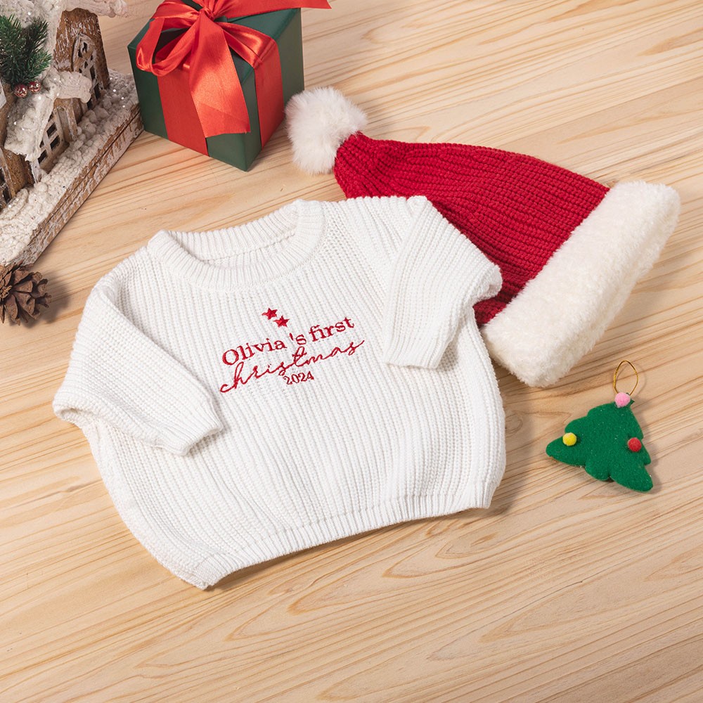 my first christmas baby girl outfit