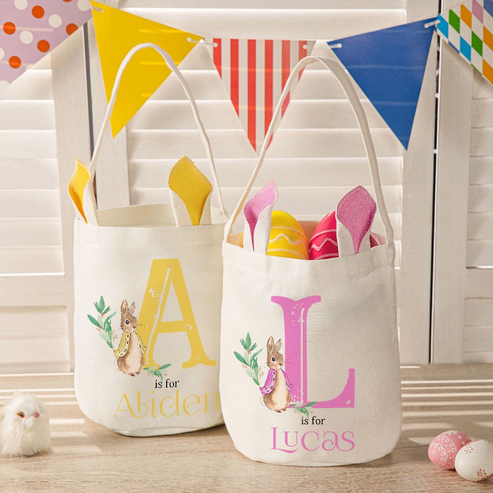 Happy Easter Egg Hunt Basket Bucket