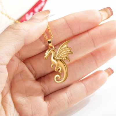 Extra Small Dragon Necklace, Sterling Silver, Silver or Gold or Rose Gold, Sterling Silver Dragon Necklace, Small Dragon Necklace