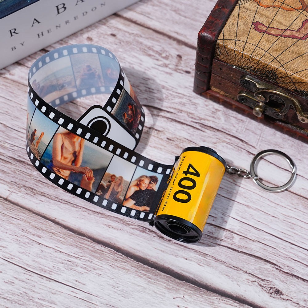 Personalized Film Roll Keychain Romantic Gift for Lovers