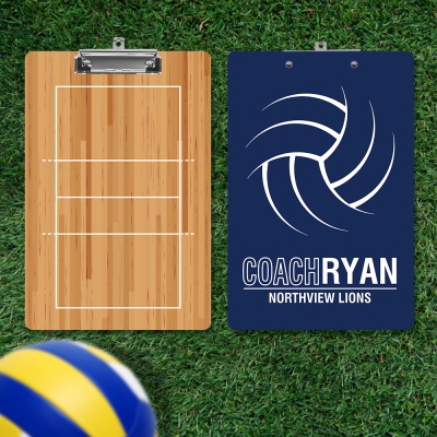 Personalized Volleyball Clipboard, Custom Name Coaching Board, Game Strategy Clipboard for Volleyball Coaches