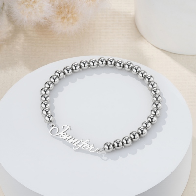 Bracelet/bracelet de cheville en perles personnalisé, bijou minimaliste pour femme, cadeau d'anniversaire/de Noël pour elle/femme/maman/amie