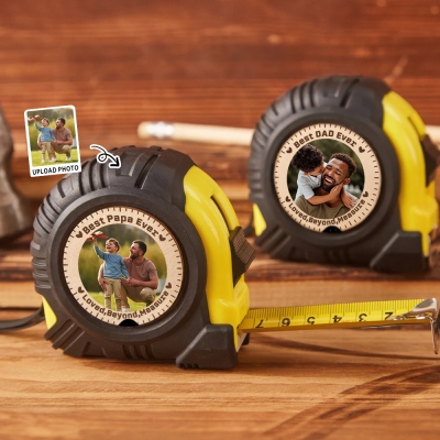 Custom Photo & Text Tape Measure Ruler with Wrist Strap, Measuring Accessories, Birthday/Father's Day Gift for Him/Dad/Architects/Crafters/Workers