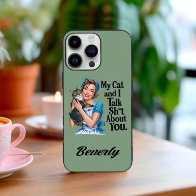 Personalized Retro Feminism Phone Case with Name, Multicolor Women's TPU Phone Case for iPhone, Birthday/Graduation Gift for Her/Family/Friends