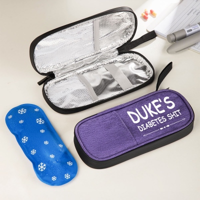 Personalized Insulin Pen Cooler Travel Case with Name, Diabetic Supplies Insulated Organizer with Reusable Ice Packs, Gift for Diabetic Patients