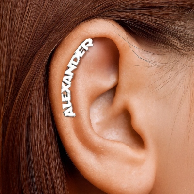 Personalized Name Hidden Helix Earrings, Custom Letter Earrings for Women, Minimalist Jewelry, Birthday Gifts for Mom/Girlfriend/Sister