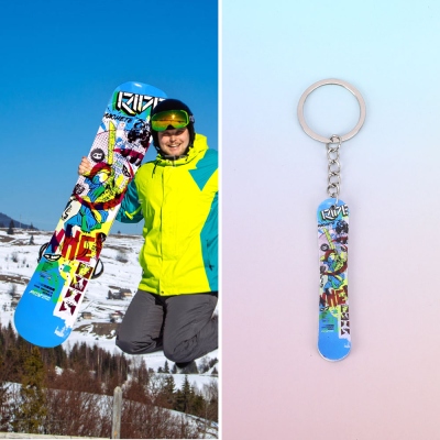 snow board keychain
