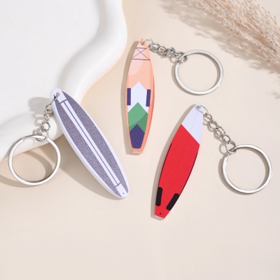 Personalized Photo Mini Surfboard Keychain, Acrylic Sup/Paddle Keyring, Backpack Tag, Beach Party Favor, Surfing Accessories, Gift for Surfers
