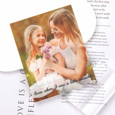 Personalized Lenticular Photo Card with Message– Childhood to Grown-Up Family Memory Flip Card, Heartfelt Gift for Parents or Kids