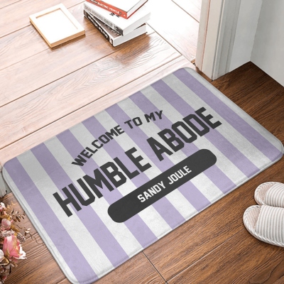 Personalized Name Sunkissed Stripes Welcome Doormat, Multicolor Non-slip Floor Mat, Summer Party Home Decor, Housewarming Gift for Family/Friends