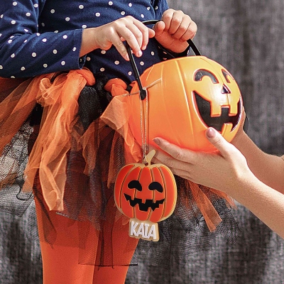 Personalized Halloween Basket Tag