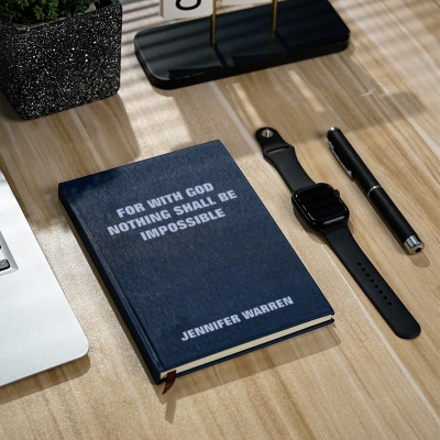 Personalized Wood Texture Notebook with Name, Hardcover A5 Writing Journal, Inspirational Journal for School/Office, Gift for Graduates/Colleagues