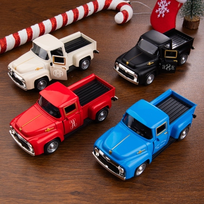 Vintage Farm Truck Decor with Christmas Tree Farmhouse Trucks