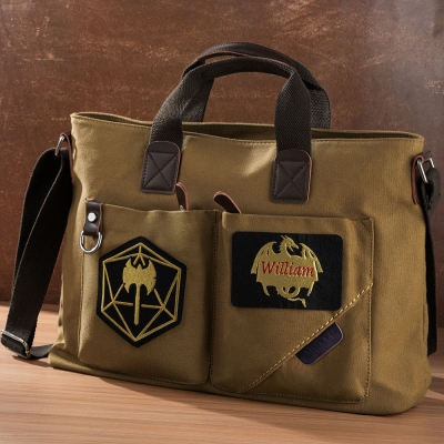 Personalized DND Class Bag of Holding, TTRPG Travel Bag, Large Capacity Backpack for TTRPG Handbook, Character Sheets, Dice Set, Tokens and Computer