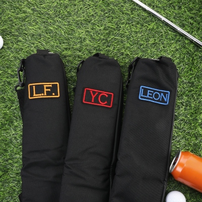 Personalized Name Beer Sleeve, Canvas Golf Beer Can Bag, Can Carrier Bag, Fathers Day/Birthday/Anniversary Gift for Dad/Grandpa/Husband/Boyfriend