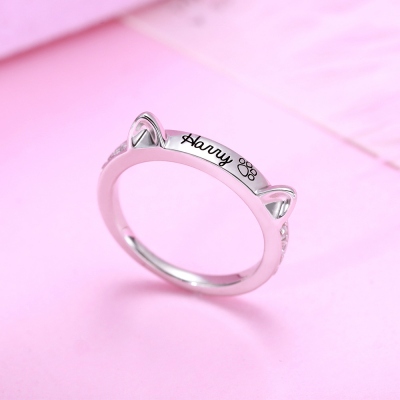 Customized Ear and Bone-Shaped Pet Ring