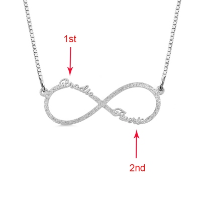 Infinity  NecklacePersonalized Stainless Steel Infinity Name Necklace