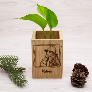 Personalized Photo Wooden Flower Box