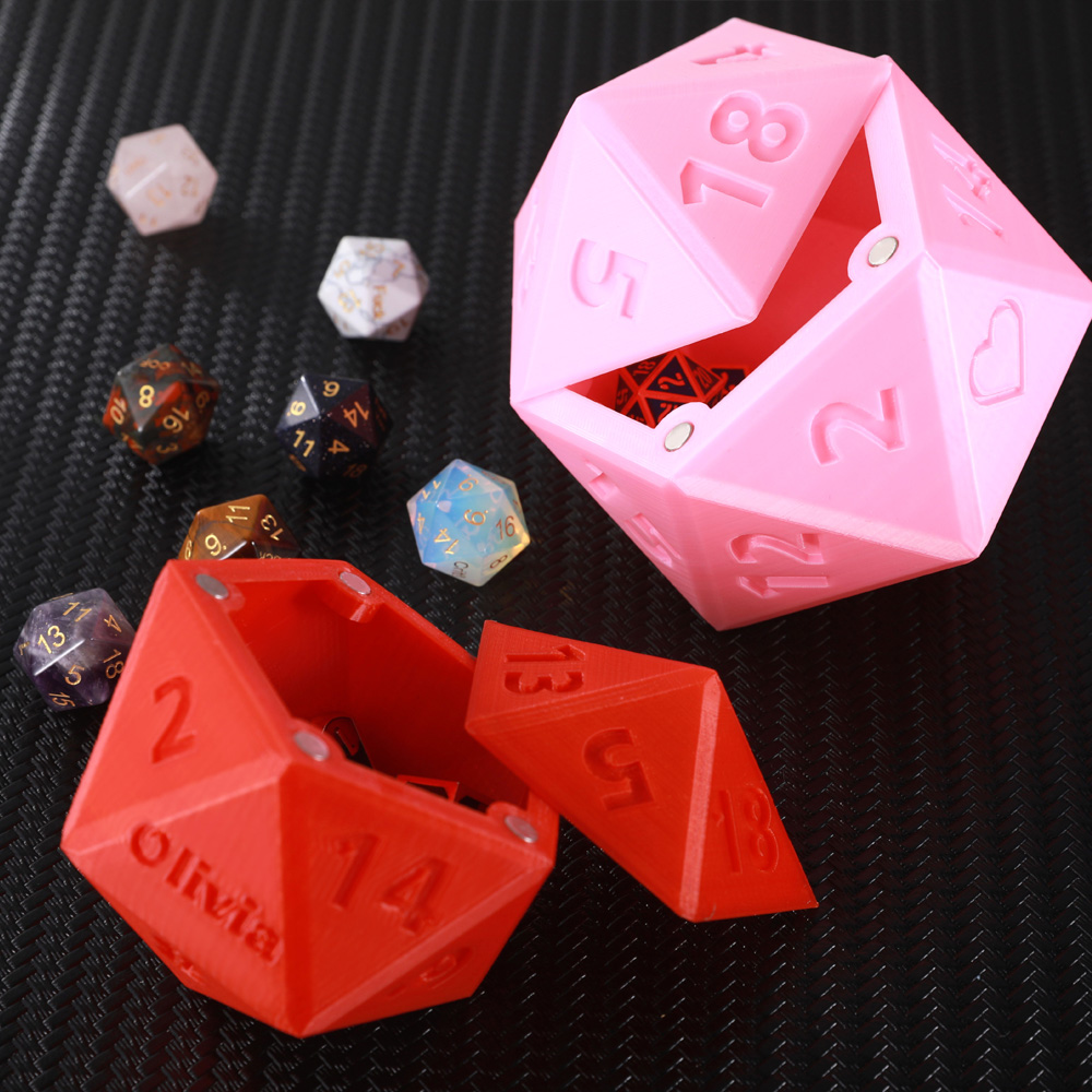 Personalized 3D Print Dice Container, Custom Name DND Gifts, Dice Storage Box, Dice Holder