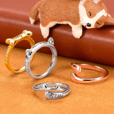 Personalized Dog or Cat Pet Ring for Gift