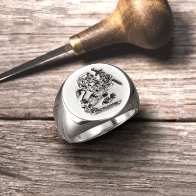 Personalized Wax Seal Family Signet Ring