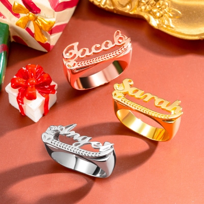 Personalized Plated Name Ring