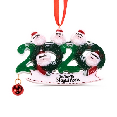 Personalized 2020 Christmas Family Ornament