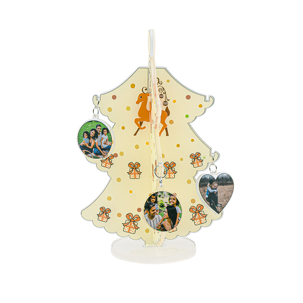 Christmas Tree Family Ornaments with Custom Photo