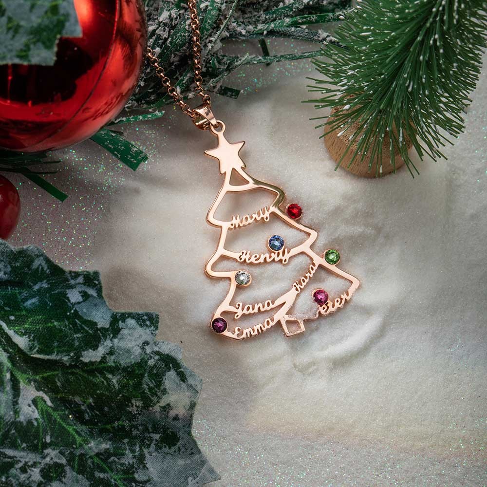 personalized christmas necklace