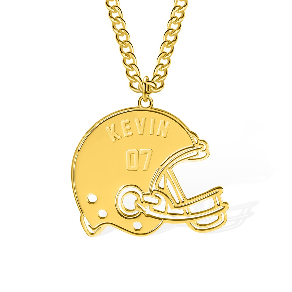 American Football Name Necklace
