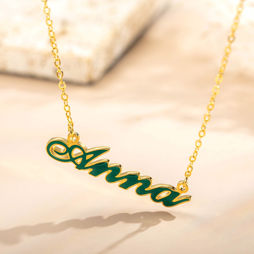 Custom Name Necklace in Color