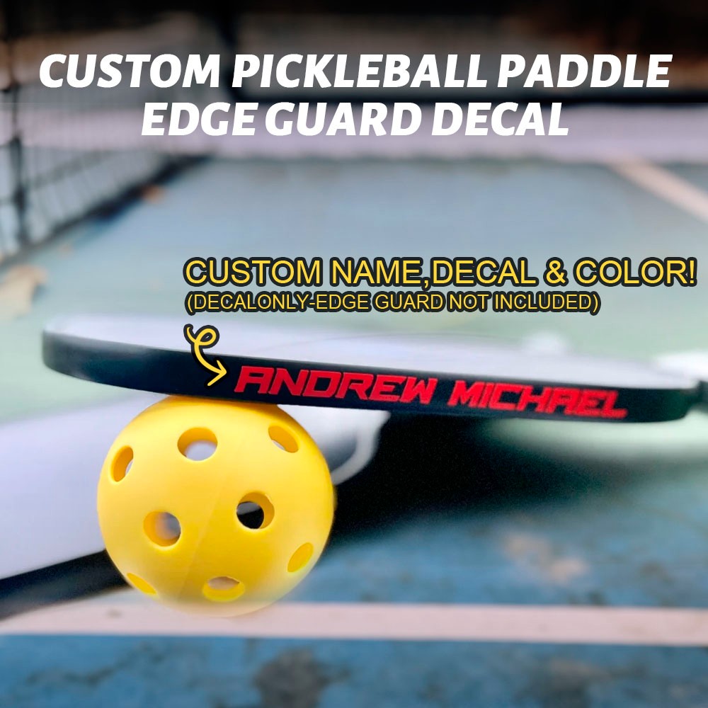 (Set of 3pcs)Custom Pickleball Paddle Decals Name Label Stickers, Edge