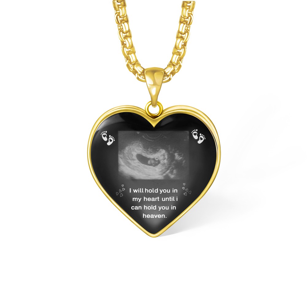 Custom Pregnancy Scan Necklace, Personalized Sonogram Ultrasound Jewelry, Birthday Gift for New Dad, Memorial Gift for Dad/Daddy/Mom, Personalized Engraved Miscarriage Keepsake, Baby Loss Gift, Miscarriage Necklace, Pregnancy Loss, Baby Loss Keepsake