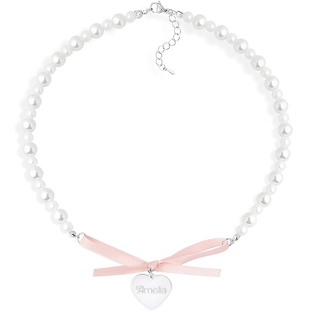 pearl heart necklace