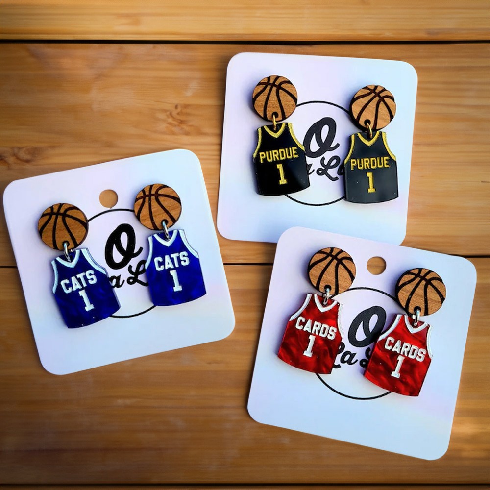 basketball earrings