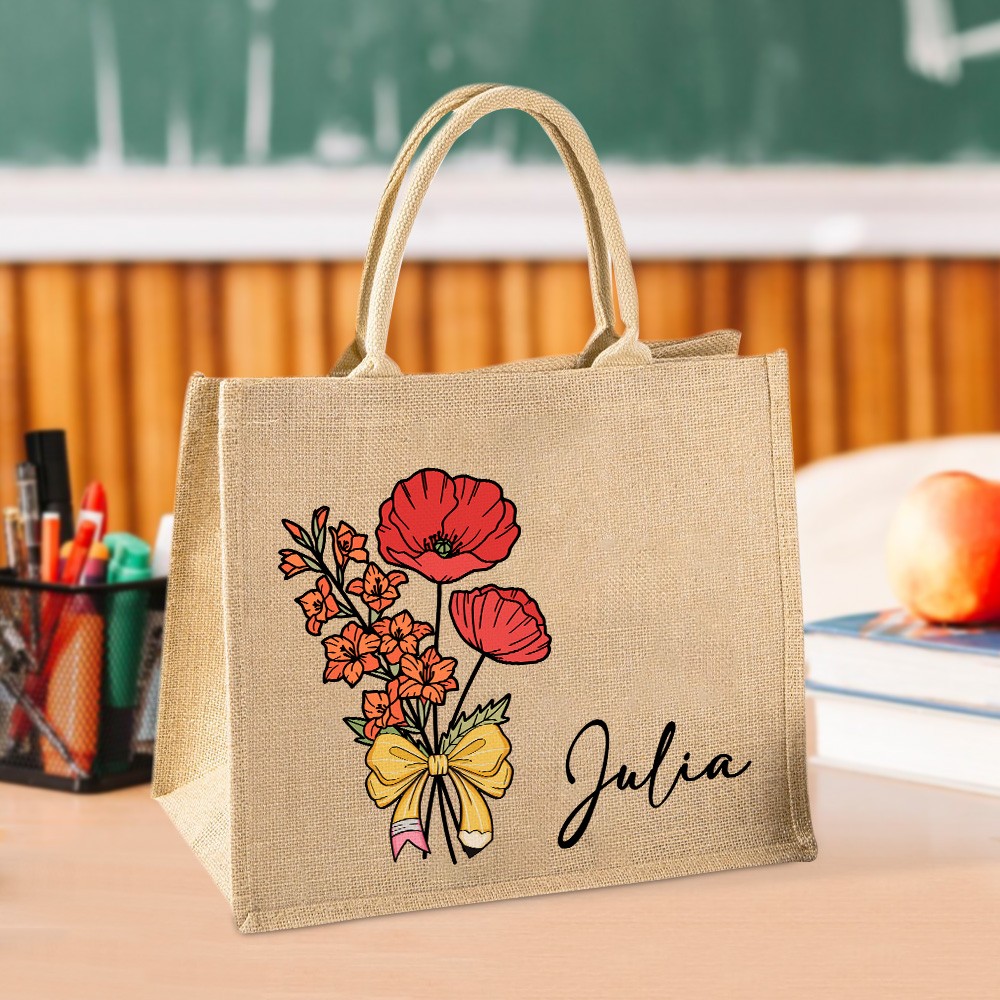  Pencil Bow Design Tote Bag