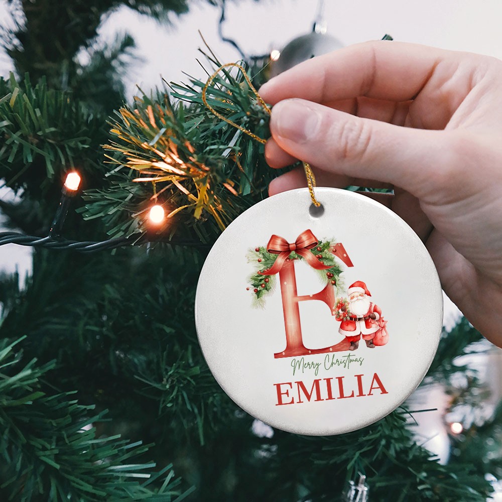 Christmas initial ornament