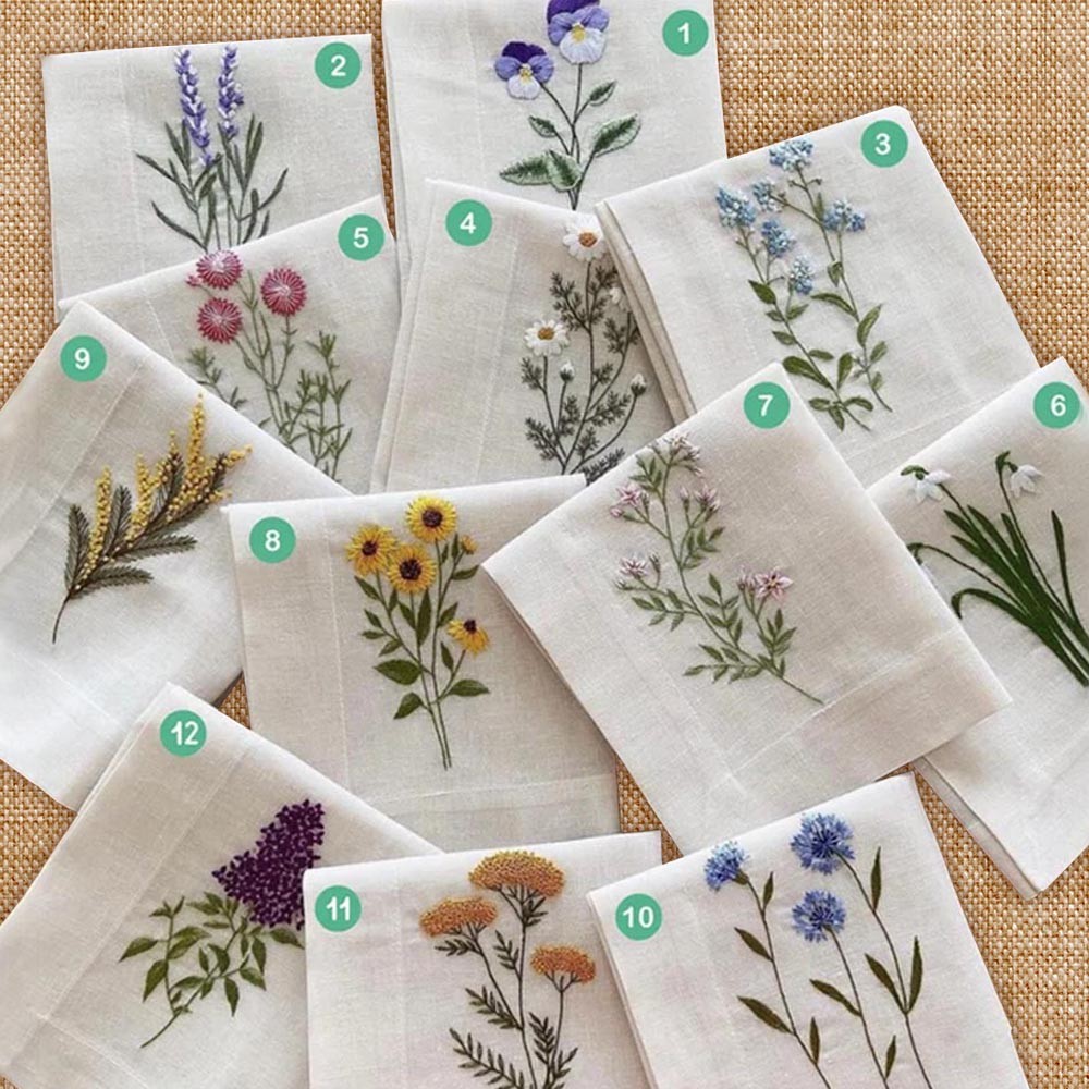 Embroidered Handkerchiefs