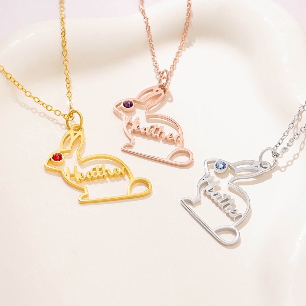 custom name & birthstone necklace