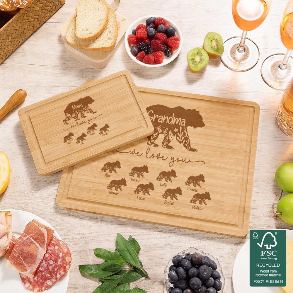 cutting board with bear