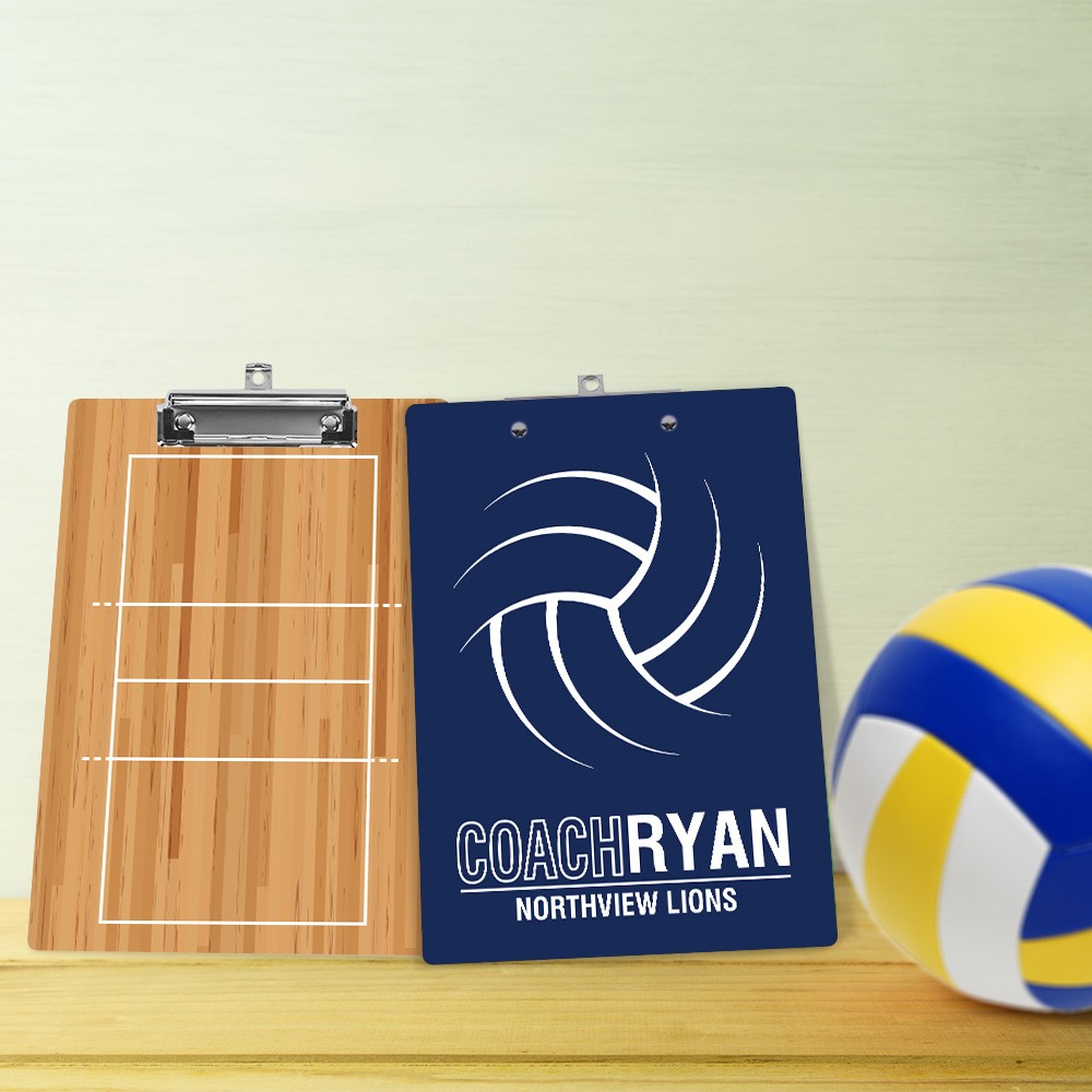 Personalized Volleyball Clipboard, Custom Name Coaching Board, Game Strategy Clipboard for Volleyball Coaches