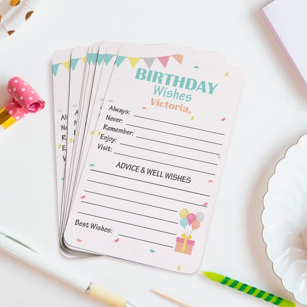 Custom Birthday Wishes Cards, Set of 15pcs, Greeting Cards for Birthday Parties, Birthday Party Decorations, Birthday Gifts, Gifts for Birthday Celebrations