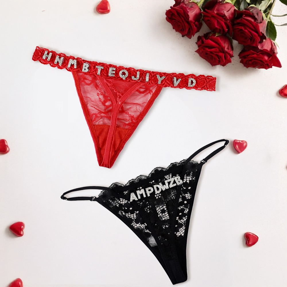 Lace Thong with Name