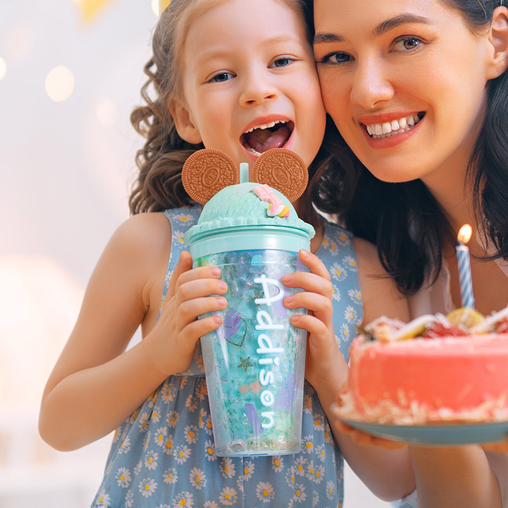 Ice cream cookie water bottle
