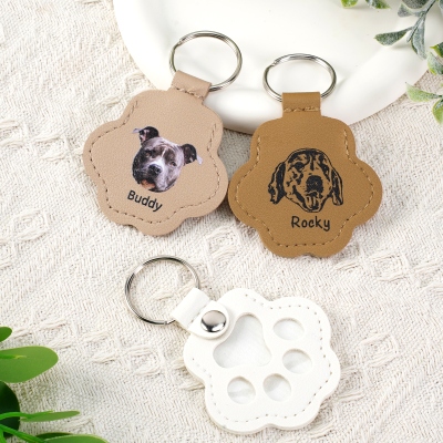 Pet Memorial Hair Keepsake Keychain with Custom Portrait Pet Sympathy Gift Dog Cat Bag Charm Pet Owner Gift