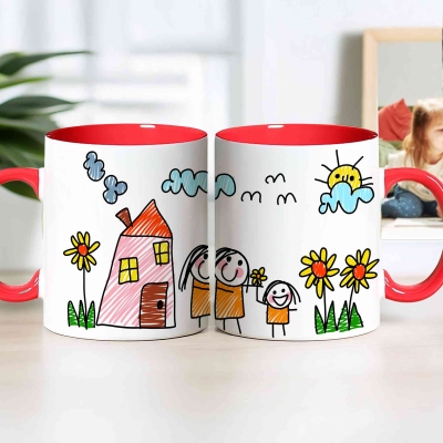 mug with color inside