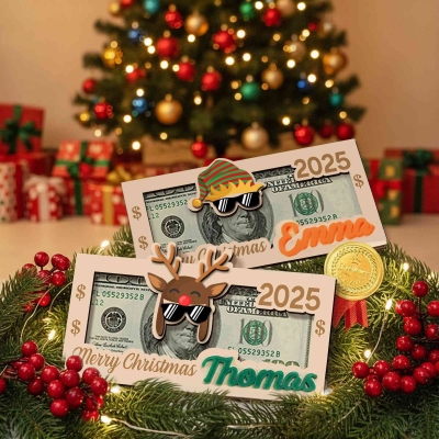 Personalized Christmas Money Holder