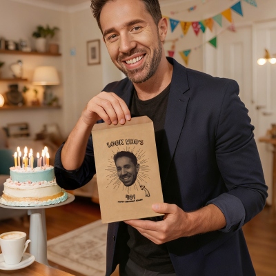 Custom Photo Birthday Favor Bags