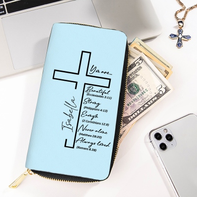 women's wallet with name